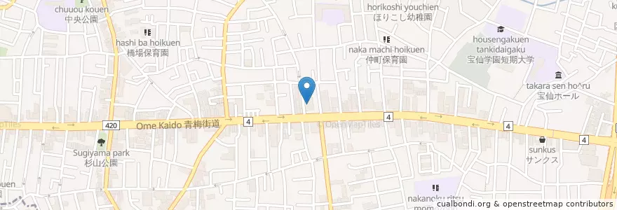 Mapa de ubicacion de 中野消防署 en Japão, Tóquio, 中野区.