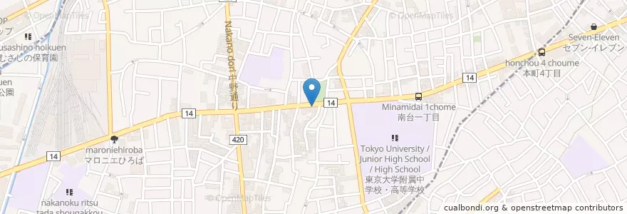 Mapa de ubicacion de 中野消防署南中野出張所 en Japonya, 東京都, 中野区.