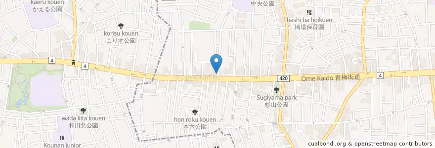 Mapa de ubicacion de 中野警察署中央五丁目交番 en Japan, Tokyo, Nakano.