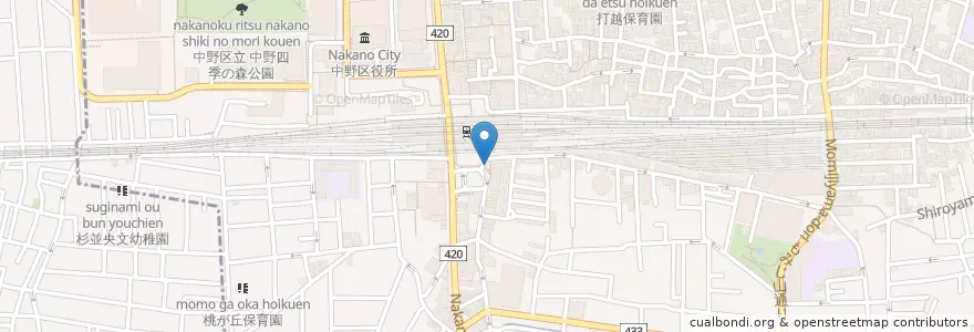 Mapa de ubicacion de 中野警察署中野駅前交番 en Japon, Tokyo, 中野区.