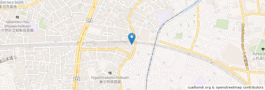 Mapa de ubicacion de 中野警察署東中野駅前交番 en Japonya, 東京都, 中野区.