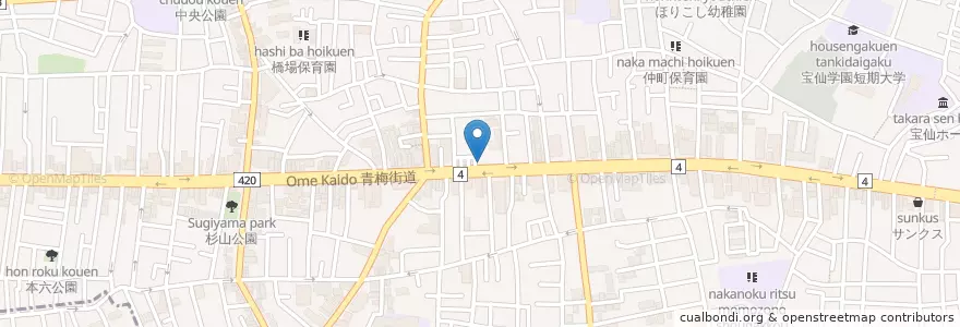 Mapa de ubicacion de 中野警察署鍋屋横丁交番 en Giappone, Tokyo, 中野区.