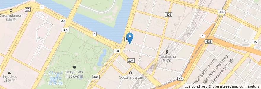 Mapa de ubicacion de 丸の内消防署有楽町出張所 en Japon, Tokyo, 千代田区.