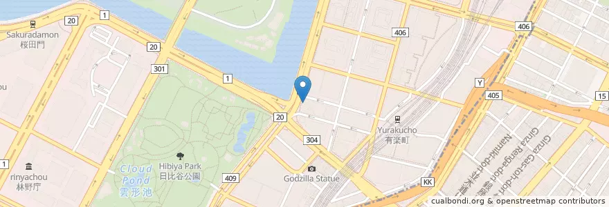 Mapa de ubicacion de 丸の内警察署 en 日本, 東京都, 千代田区.