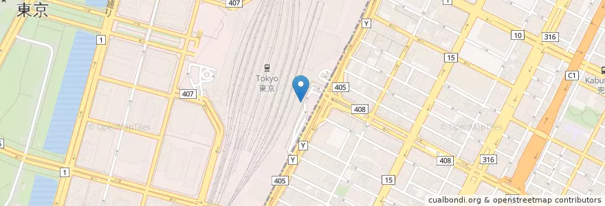 Mapa de ubicacion de 丸の内警察署八重洲口交番 en Japão, Tóquio, 千代田区, 中央区.