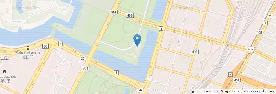 Mapa de ubicacion de 楠公レストハウス en Japón, Tokio, Chiyoda.