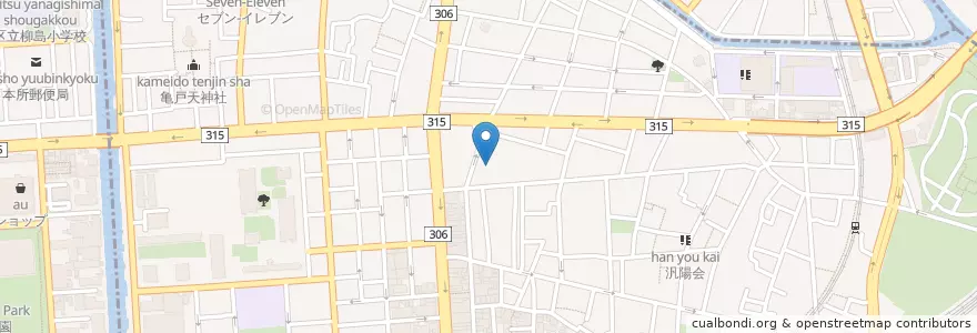 Mapa de ubicacion de 亀戸幼稚園 en Япония, Токио, Кото.