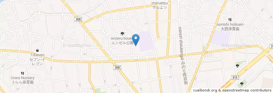 Mapa de ubicacion de 二上保育園 en 日本, 东京都/東京都, 葛飾区.