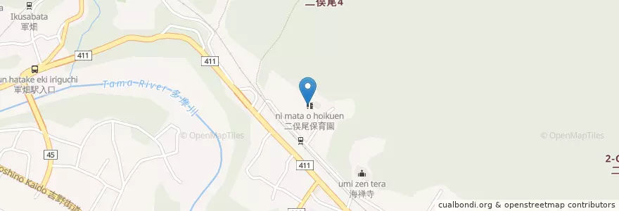Mapa de ubicacion de 二俣尾保育園 en Japan, Tokio, 青梅市.