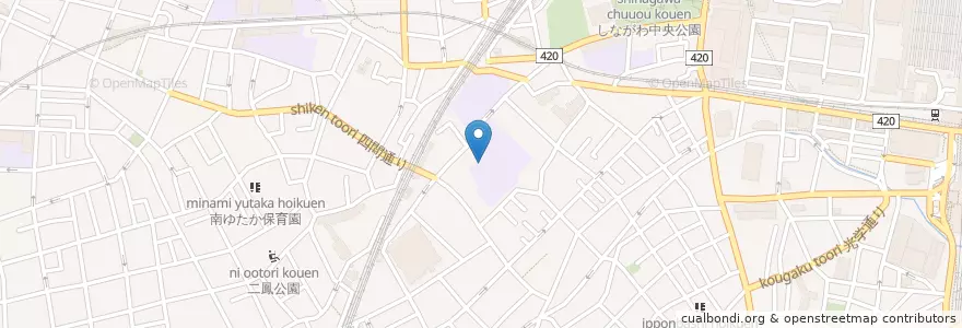 Mapa de ubicacion de 二葉つぼみ保育園 en Japonya, 東京都, 品川区.