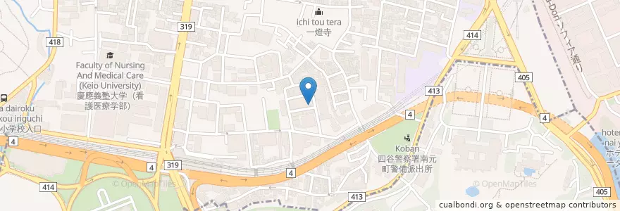 Mapa de ubicacion de 二葉南元保育園 en Japonya, 東京都.