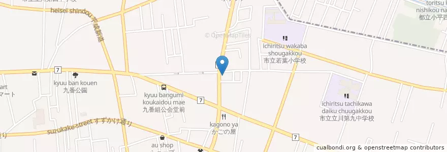 Mapa de ubicacion de 五葉会ファウンズ産婦人科病院 en 일본, 도쿄도, 立川市.