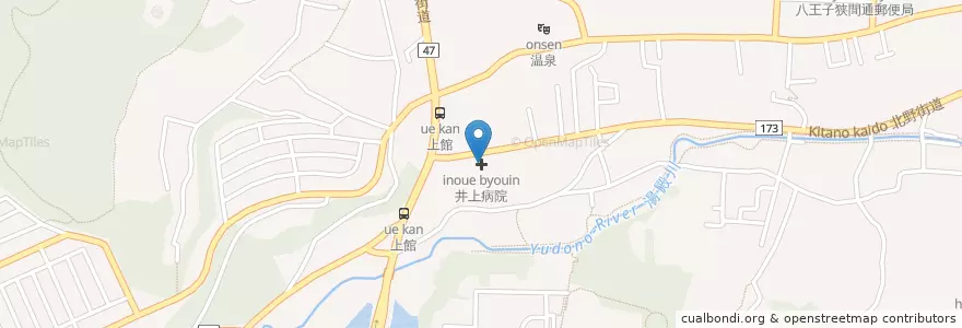 Mapa de ubicacion de 井上病院 en Giappone, Tokyo, 八王子市.