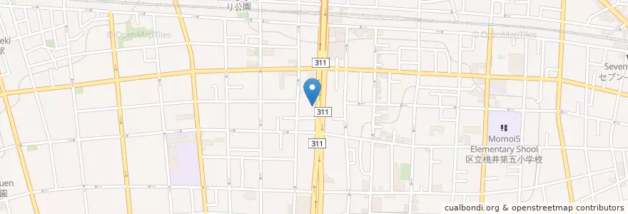 Mapa de ubicacion de 井荻駅前郵便局 en Japan, Tokio, 杉並区.