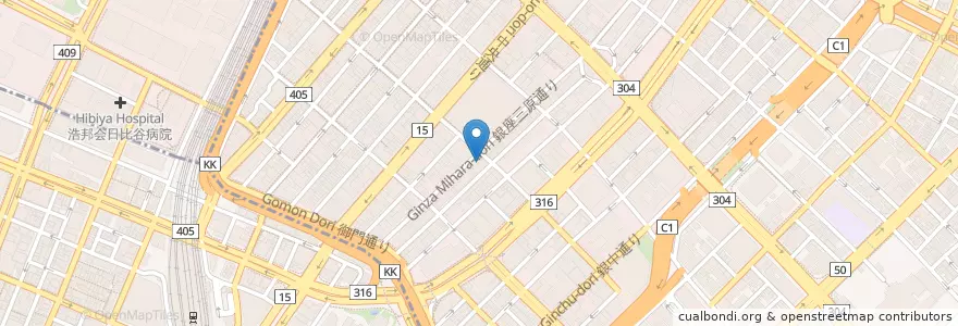 Mapa de ubicacion de 京橋消防署銀座出張所 en Jepun, 東京都.