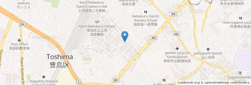 Mapa de ubicacion de 豊島中央病院 en Japón, Tokio, Toshima.