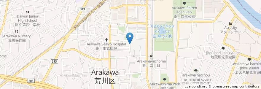 Mapa de ubicacion de 仁風保育園 en Япония, Токио.