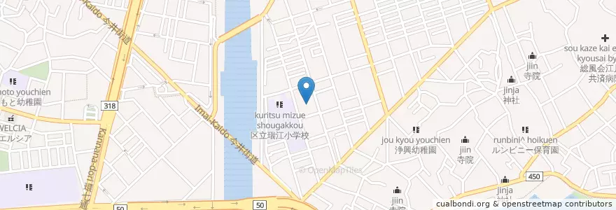 Mapa de ubicacion de 今井保育園 en Japan, 東京都, 江戸川区.