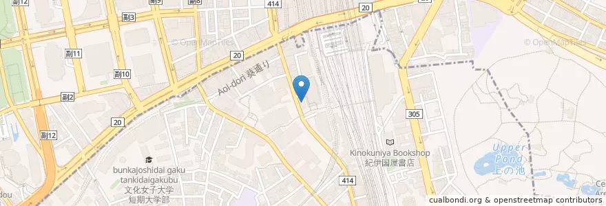 Mapa de ubicacion de 代々木二郵便局 en ژاپن, 東京都, 新宿区.