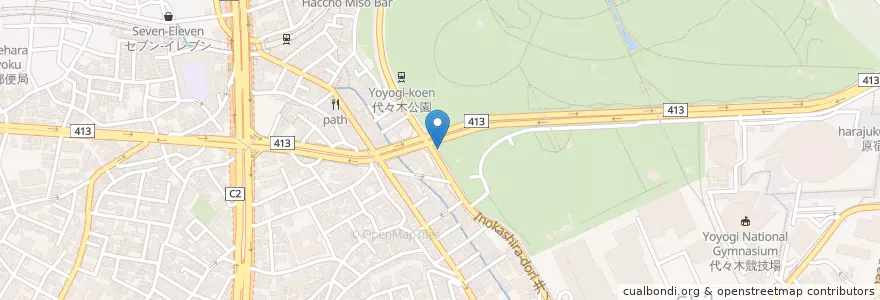 Mapa de ubicacion de 代々木警察署代々木公園交番 en Japon, Tokyo, 渋谷区.