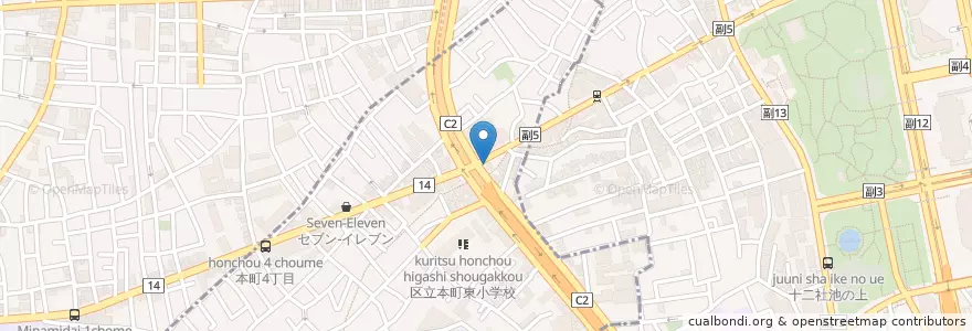 Mapa de ubicacion de 代々木警察署清水橋交番 en Japón, Tokio, Shibuya.