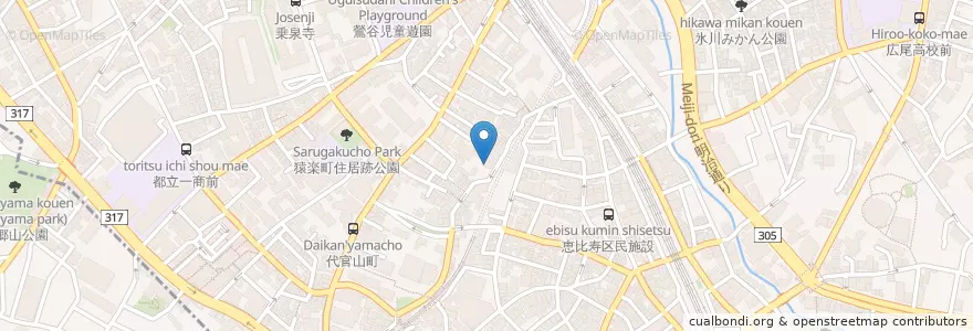 Mapa de ubicacion de 代官山保育園 en 日本, 东京都/東京都, 渋谷区.