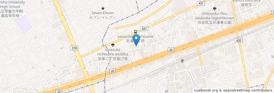 Mapa de ubicacion de 保育園うさぎとかめ en اليابان, 東京都.