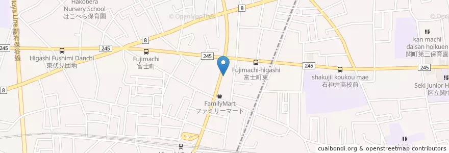 Mapa de ubicacion de 保谷富士町郵便局 (Fujimachi Post Office) en ژاپن, 東京都, 練馬区.