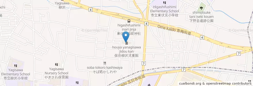 Mapa de ubicacion de 保谷柳沢児童館 en Japan, Tokio, 西東京市.
