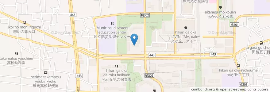 Mapa de ubicacion de 光が丘あかね幼稚園 en ژاپن, 東京都, 練馬区.