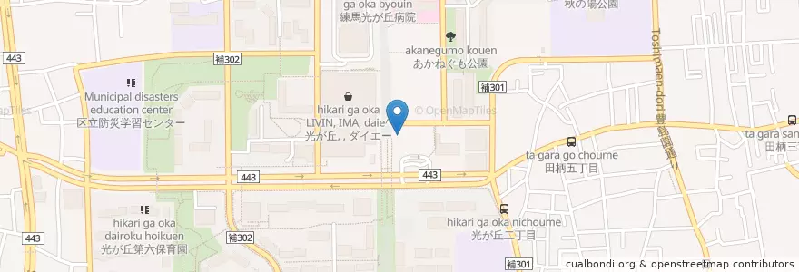 Mapa de ubicacion de 光が丘なかよし児童館 en اليابان, 東京都, 練馬区.