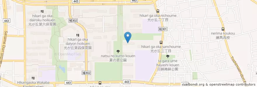 Mapa de ubicacion de 光が丘むらさき幼稚園 en Japonya, 東京都, 練馬区.