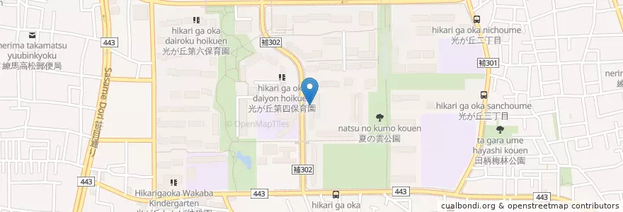 Mapa de ubicacion de 光が丘第三保育園 en Japon, Tokyo, 練馬区.