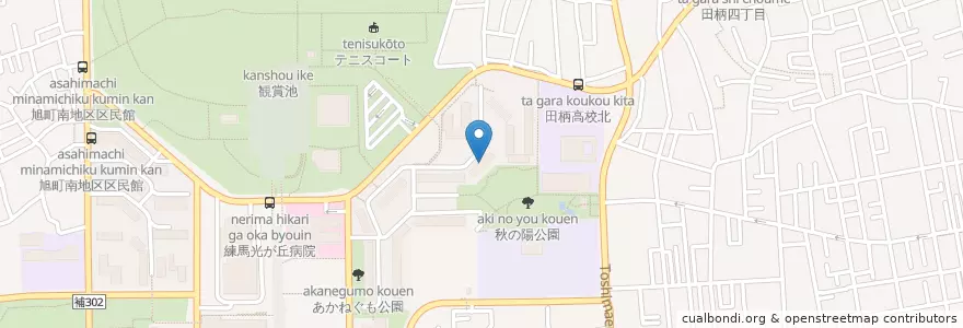 Mapa de ubicacion de 光が丘第九保育園 en 日本, 東京都, 練馬区.