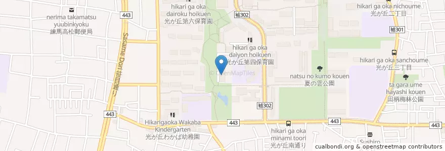 Mapa de ubicacion de 光が丘第五保育園 en Japon, Tokyo, 練馬区.