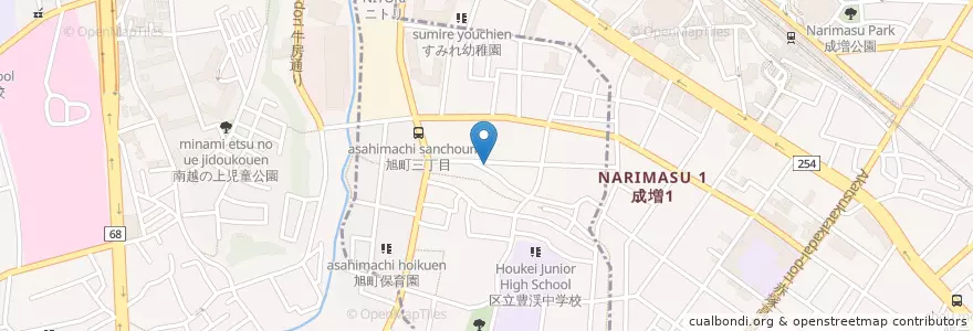 Mapa de ubicacion de 光が丘警察署 旭町駐在所 en 日本, 埼玉县, 和光市, 練馬区.