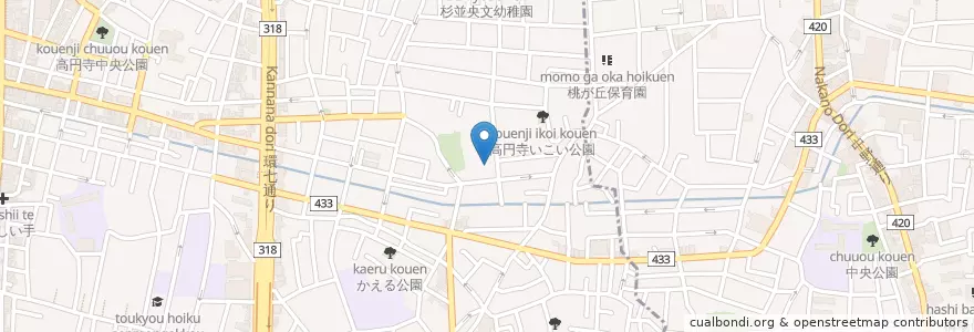 Mapa de ubicacion de 光塩女子学院幼稚園 en Japan, Tokio.