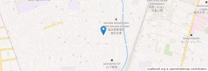 Mapa de ubicacion de 光明幼稚園 en Japon, Tokyo, 大田区.