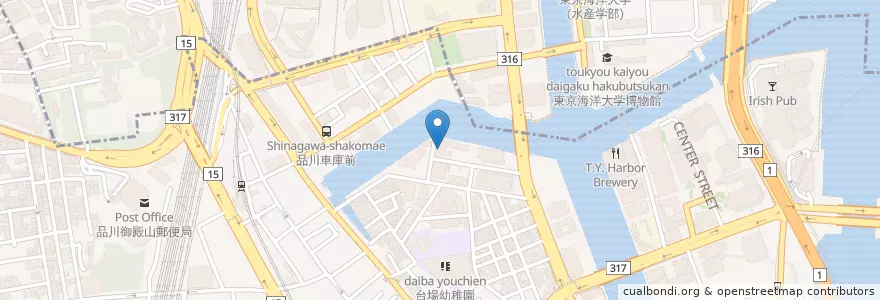 Mapa de ubicacion de 八ツ山保育園 en Япония, Токио, Синагава.