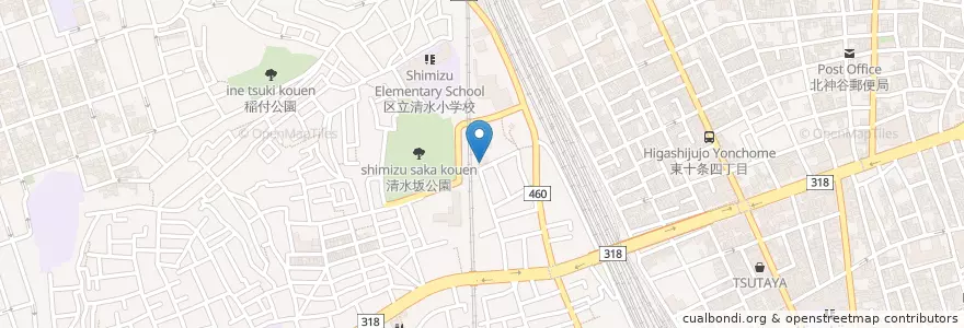 Mapa de ubicacion de 八幡山児童館 en Japan, 東京都, 北区.