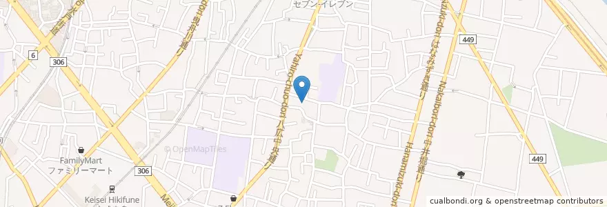 Mapa de ubicacion de 八広保育園 en 日本, 東京都, 墨田区.