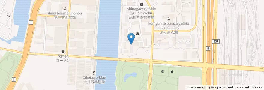 Mapa de ubicacion de 八潮わかば幼稚園 en Jepun, 東京都, 品川区.
