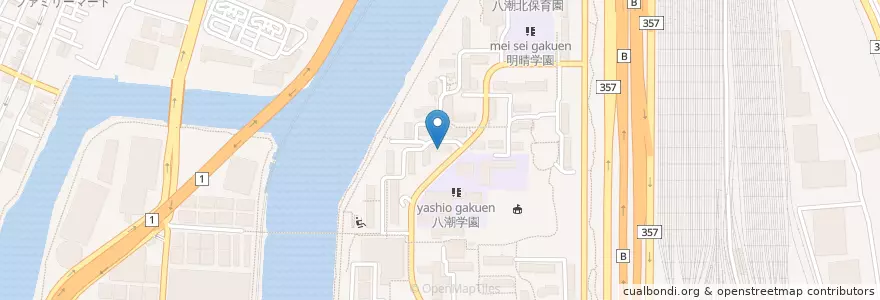 Mapa de ubicacion de 八潮西保育園 en Jepun, 東京都, 品川区.