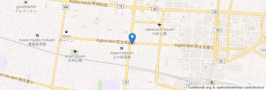 Mapa de ubicacion de 八王子寺町郵便局 en Japonya, 東京都, 八王子市.