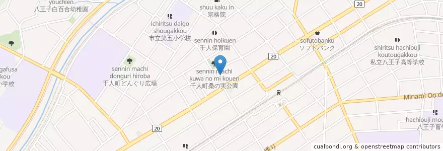 Mapa de ubicacion de 八王子市中央図書館 en Japan, 東京都, 八王子市.