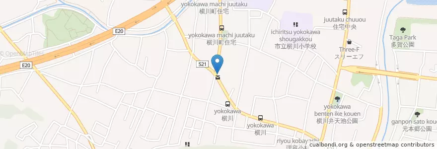 Mapa de ubicacion de 八王子横川郵便局 en Japan, Tokio, 八王子市.