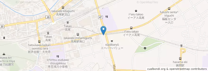 Mapa de ubicacion de 八王子消防署浅川出張所 en اليابان, 東京都, 八王子市.