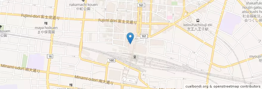 Mapa de ubicacion de 八王子警察署八王子駅北口交番 en Giappone, Tokyo, 八王子市.
