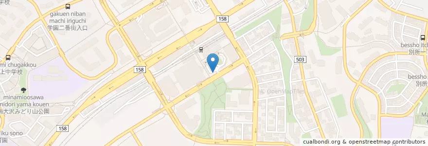 Mapa de ubicacion de 八王子警察署南大沢駅前交番 en 일본, 도쿄도, 八王子市.