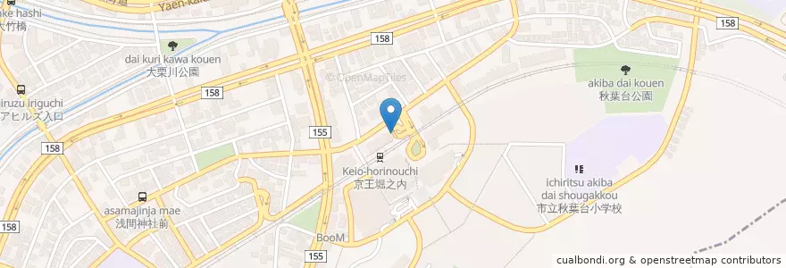 Mapa de ubicacion de 八王子警察署堀之内駅前交番 en Japão, Tóquio, 八王子市.